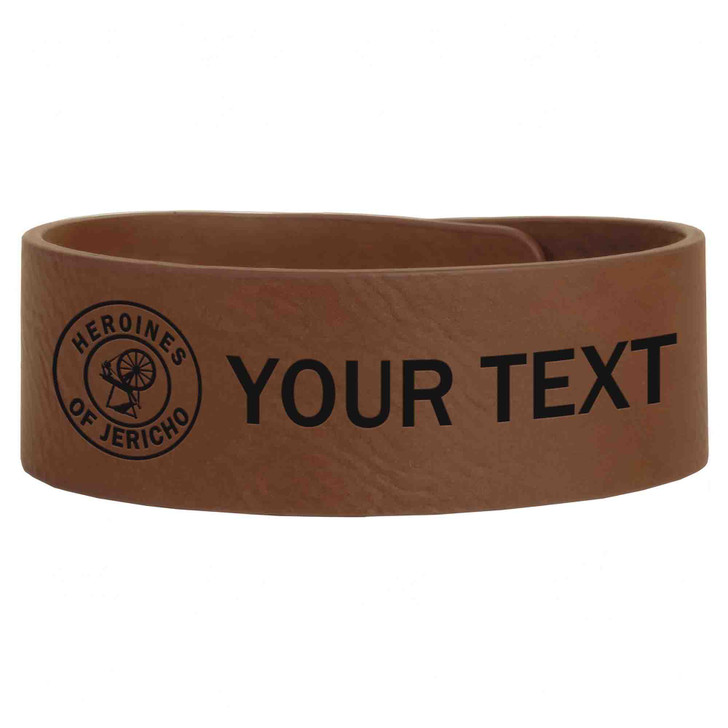 Custom Council The Cryptic Masonry Symbol Freemason Gift Engraved Leatherette Cuff Wristband