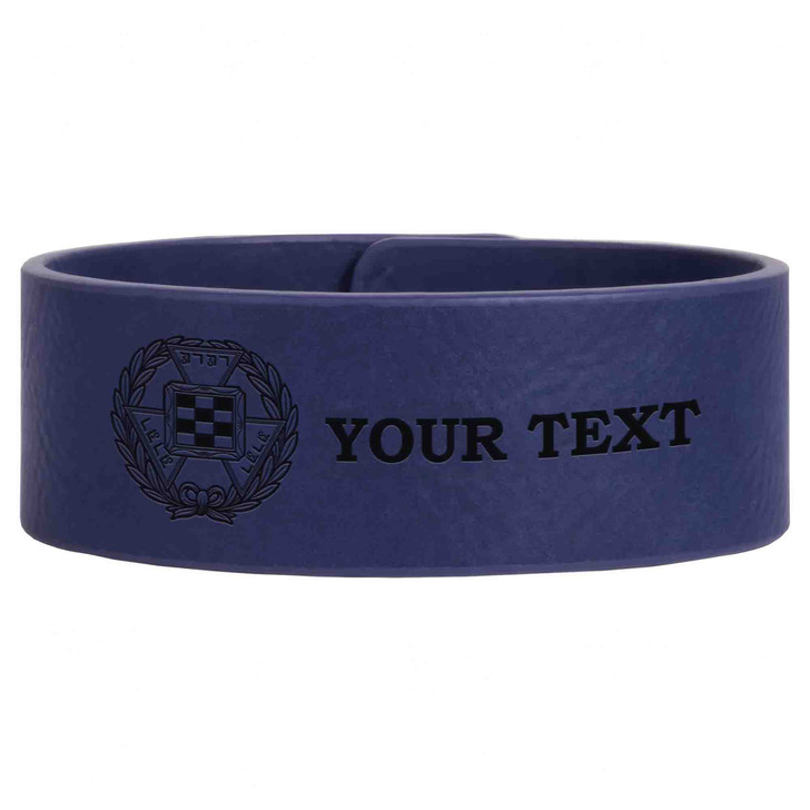 Custom Royal Arch Past Grand High Priest Symbol Chapter Gift Engraved Leatherette Cuff Wristband