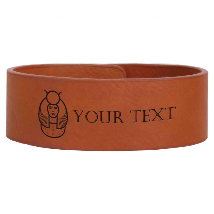 Custom Imperial Court Front Symbol Freemason Court Gift Engraved Leatherette Cuff Wristband