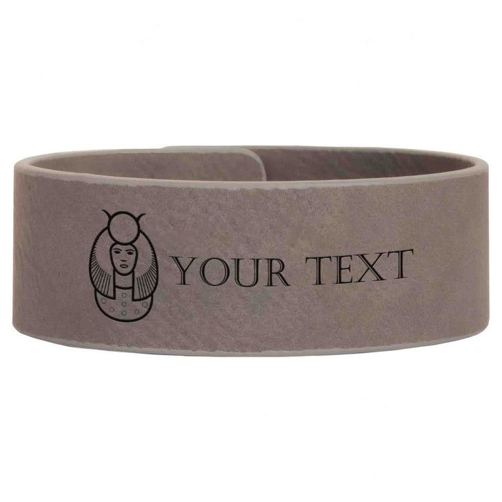 Custom Imperial Court Front Symbol Freemason Court Gift Engraved Leatherette Cuff Wristband
