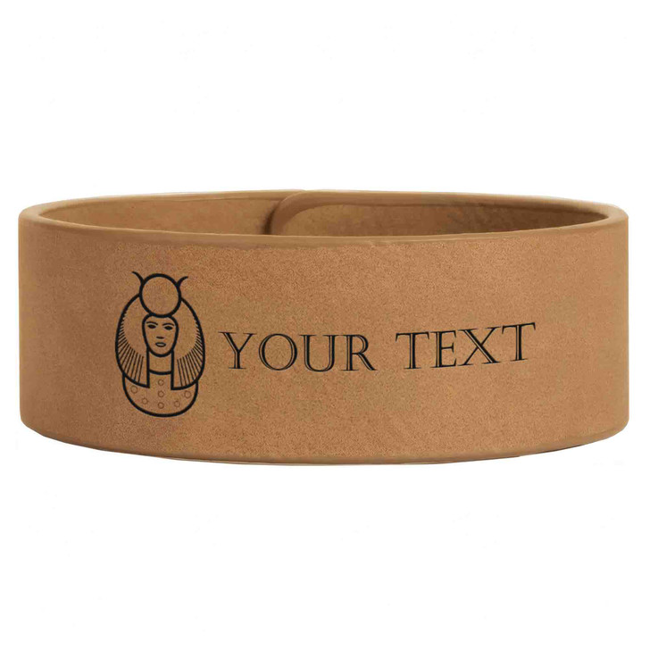 Custom Imperial Court Front Symbol Freemason Court Gift Engraved Leatherette Cuff Wristband