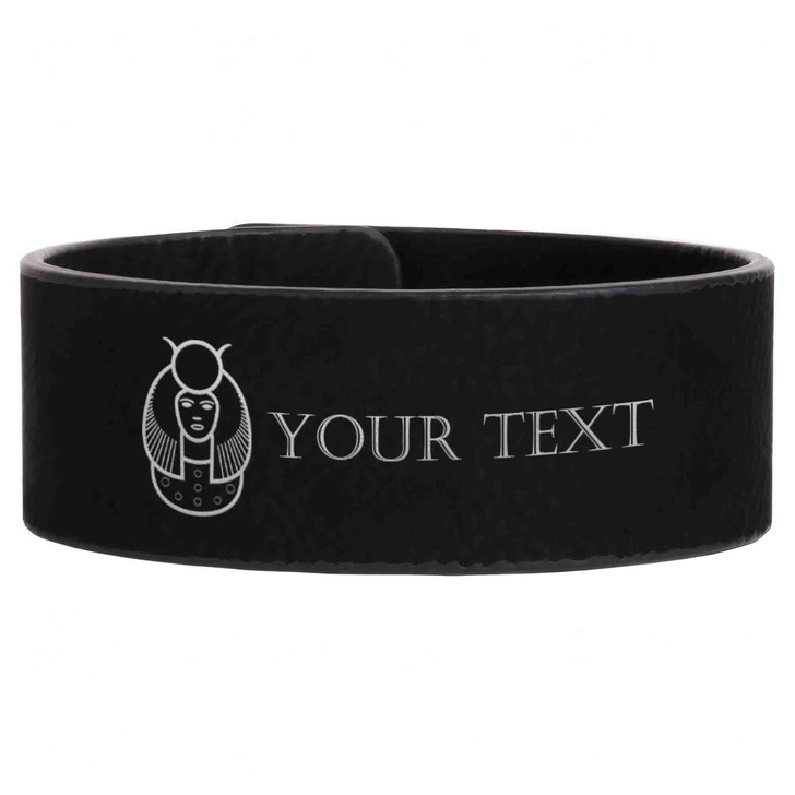 Custom Imperial Court Front Symbol Freemason Court Gift Engraved Leatherette Cuff Wristband