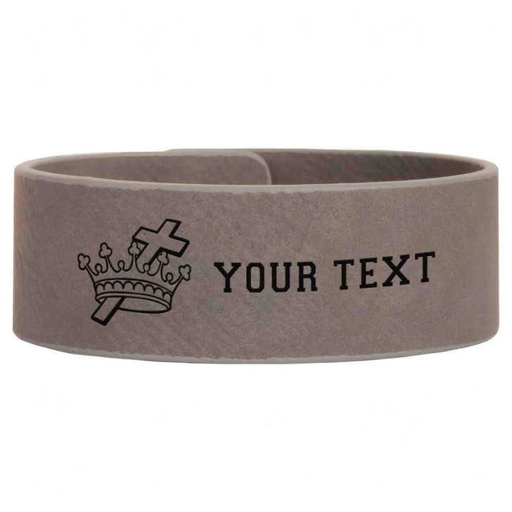 Custom Order of Cyrene Symbol Freemason Commandery Gift Engraved Leatherette Cuff Wristband