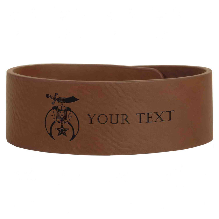 Custom Daughters of the Sphinx Bolden Symbol Freemason Temple Gift Engraved Leatherette Cuff Wristband