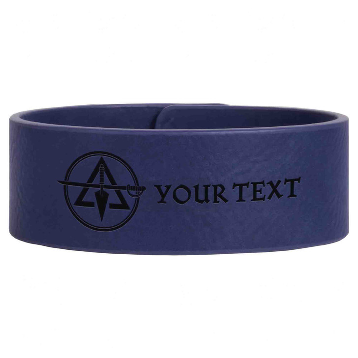 Custom Council The Cryptic Masonry Down Symbol Freemason Gift Engraved Leatherette Cuff Wristband