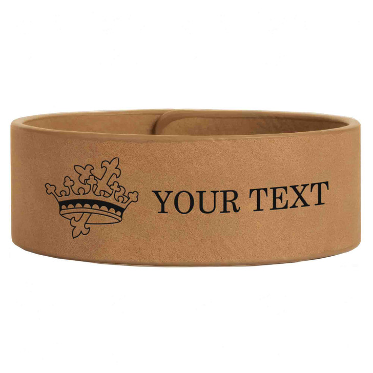 Custom Order of Cyrene Symbol Decorated Engraved Leatherette Cuff Wristband