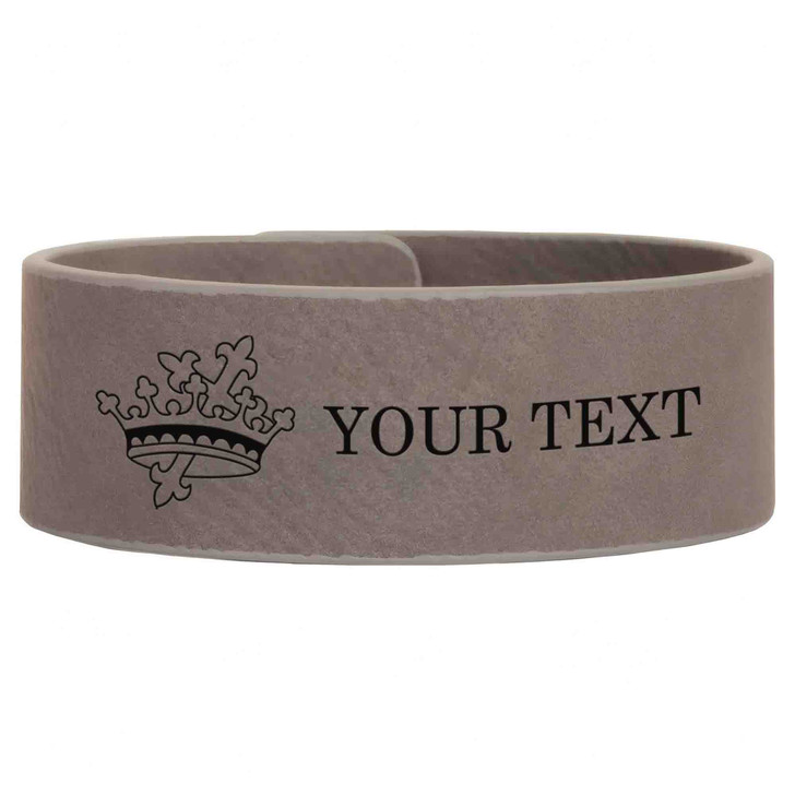 Custom Order of Cyrene Symbol Decorated Engraved Leatherette Cuff Wristband
