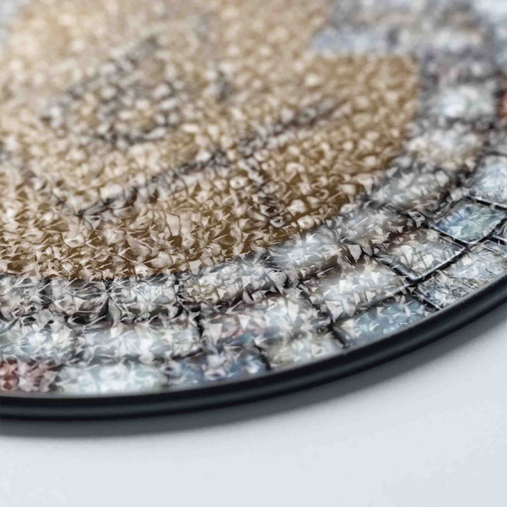 Masonic Symbol Freemasonry Stone Window Gray Stained Glass Suncatcher