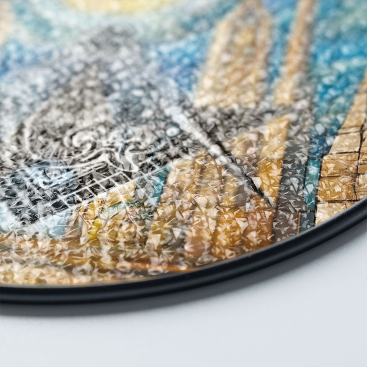 Masonic Stone Pillars And Arch All Seeing Eye Colorful Stained Glass Suncatcher