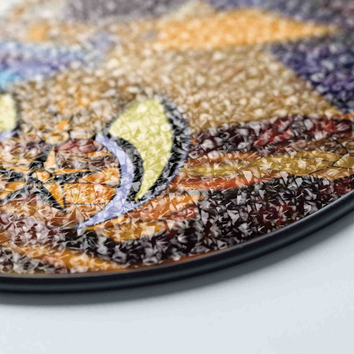 Shriners Symbol Freemason Moon Night Desert Pyramid Sand Blue Stained Glass Suncatcher