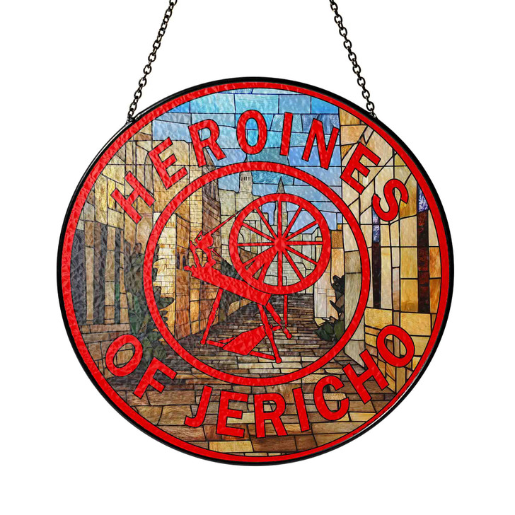 Heroines Of Jericho Symbol Street Of Jericho Sand Red Stained Glass Suncatcher