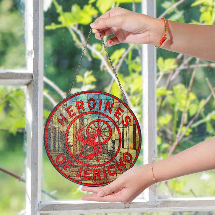 Heroines Of Jericho Symbol Street Of Jericho Sand Red Stained Glass Suncatcher