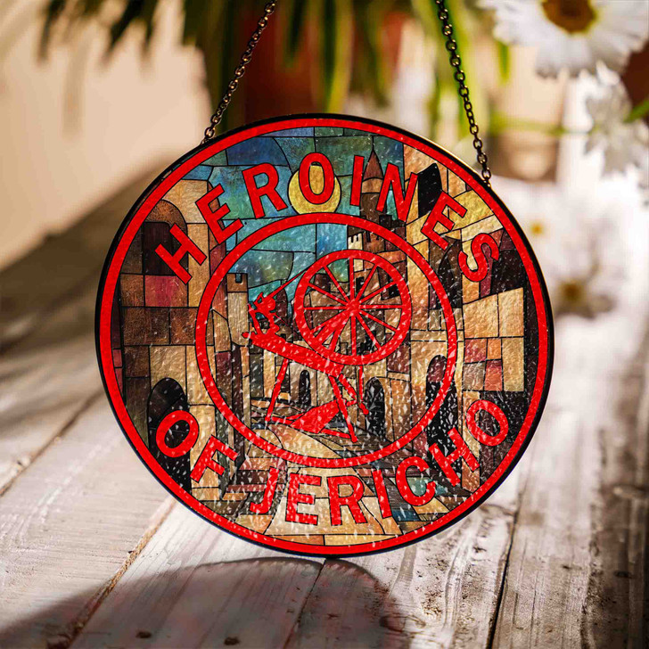 Heroines Of Jericho Symbol Ancient Jericho Street Sand Stained Glass Suncatcher