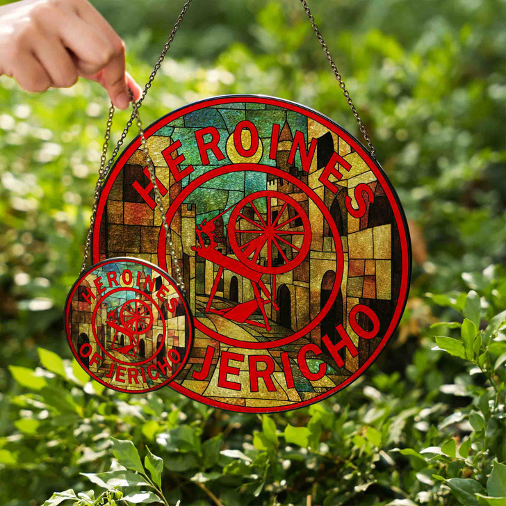 Heroines Of Jericho Symbol Ancient Jericho Street Sand Stained Glass Suncatcher