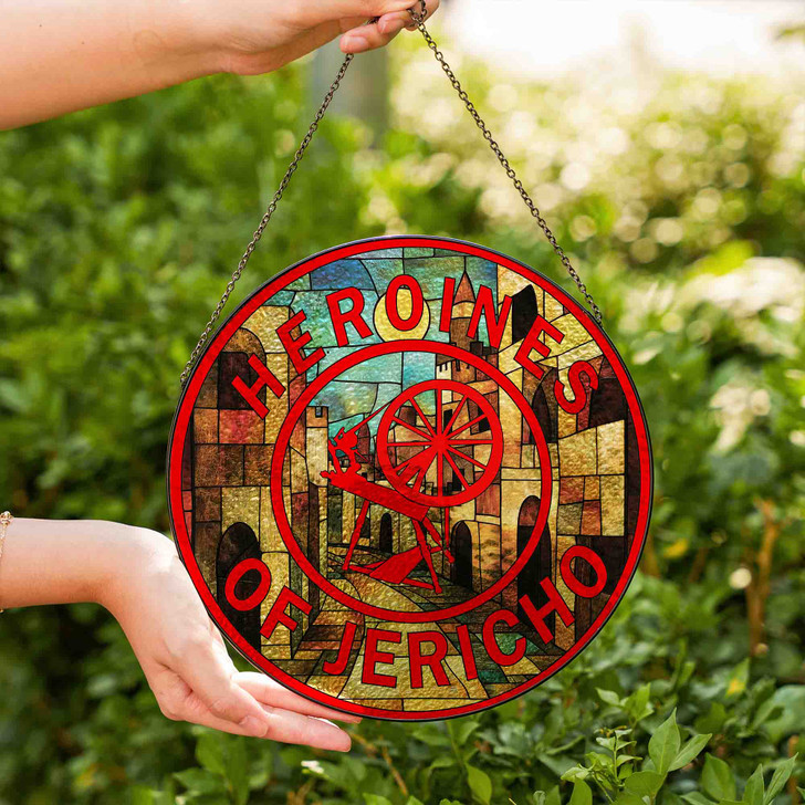 Heroines Of Jericho Symbol Ancient Jericho Street Sand Stained Glass Suncatcher