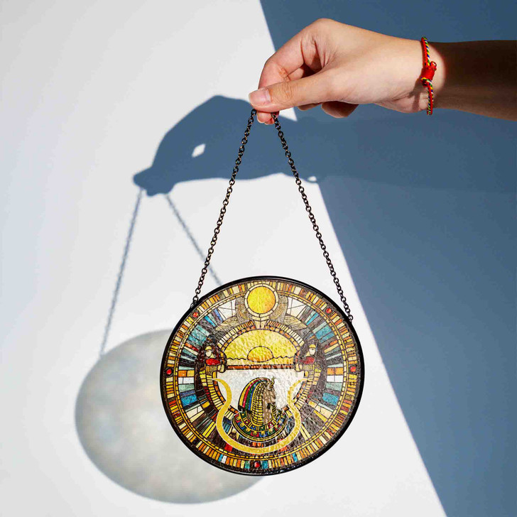 Daughters of Isis DOI Sunset Egyptian Masonic Stained Glass Suncatcher