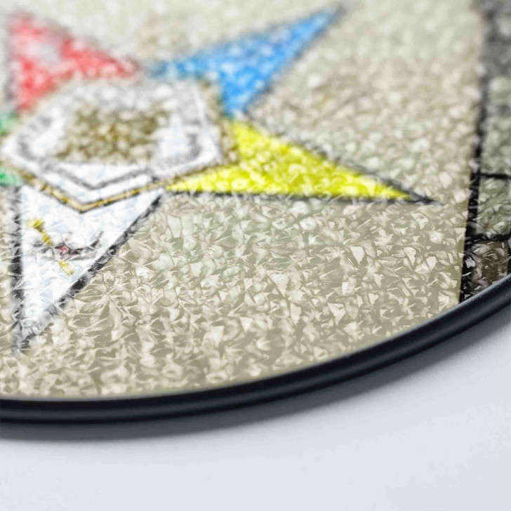 Order Of The Eastern Star Symbol Freemason Wall Tablet Beige Stained Glass Suncatcher