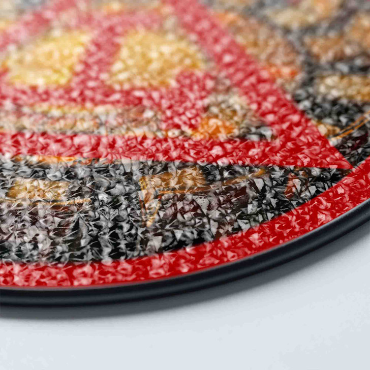 Royal Arch Symbol Freemason Round Table Red Yellow Stained Glass Suncatcher