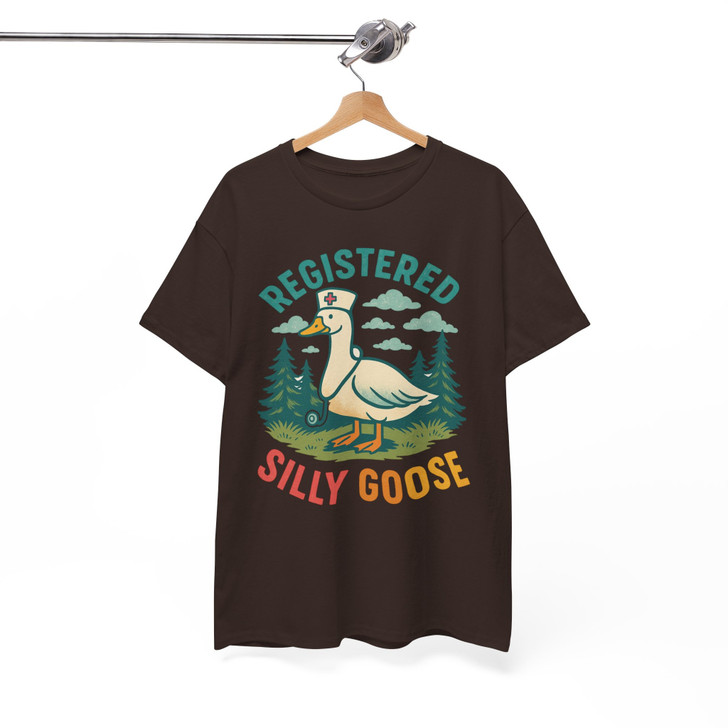 Funny Registered Silly Goose Nurse Shirt RN Gag Gift Adult T Shirt S-5XL