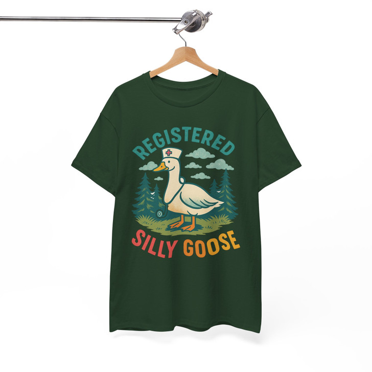 Funny Registered Silly Goose Nurse Shirt RN Gag Gift Adult T Shirt S-5XL