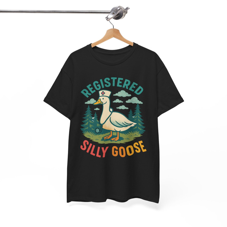 Funny Registered Silly Goose Nurse Shirt RN Gag Gift Adult T Shirt S-5XL