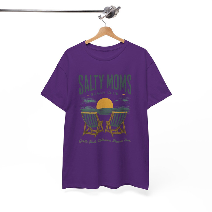 Chill Salty Moms Shirt Beach Club Summer Gift Adult T Shirt S-5XL