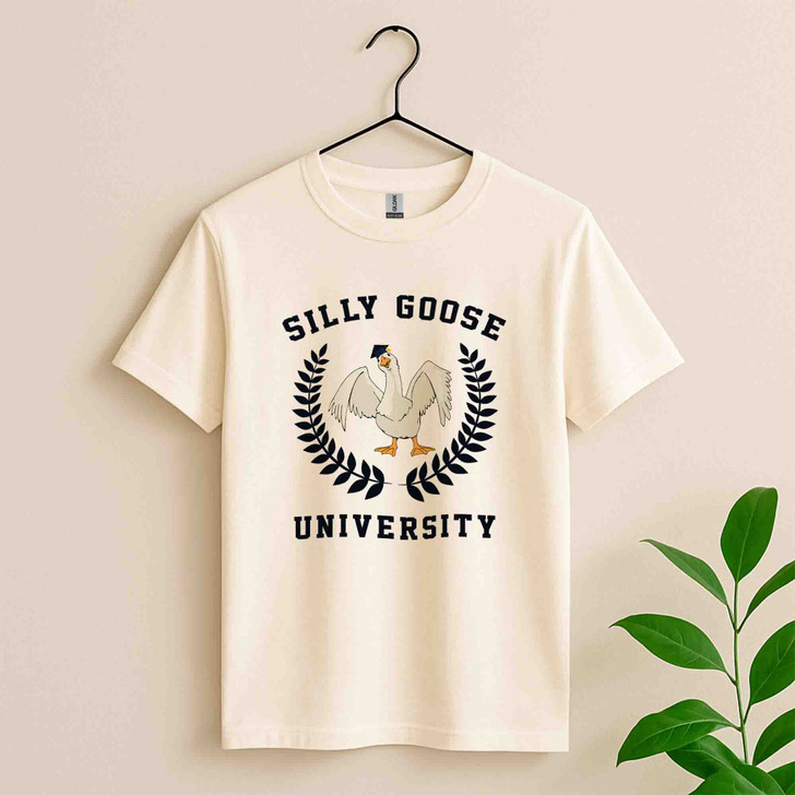 Funny Silly Goose University Shirt College Gag Gift Adult T Shirt S-5XL