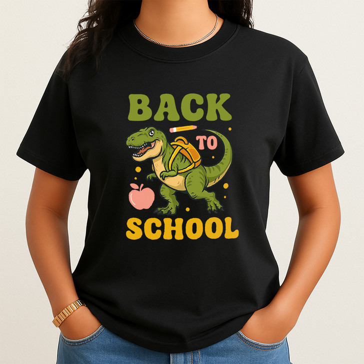 Trendy Back To School Dinosaur Teacher Shirt Adult T Shirt S-5XL