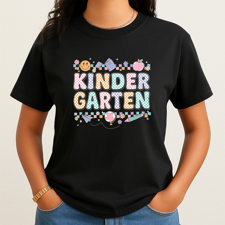 Funny Kindergarten Teacher Back To School Shirt Adult T Shirt S-5XL