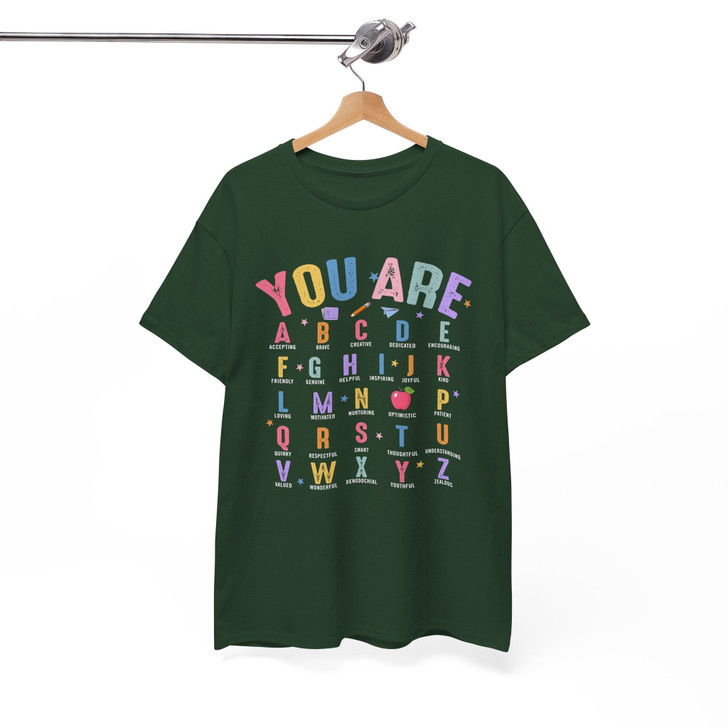 You Are Alphabet Teacher Welcome Back Shirt Adult T Shirt S-5XL