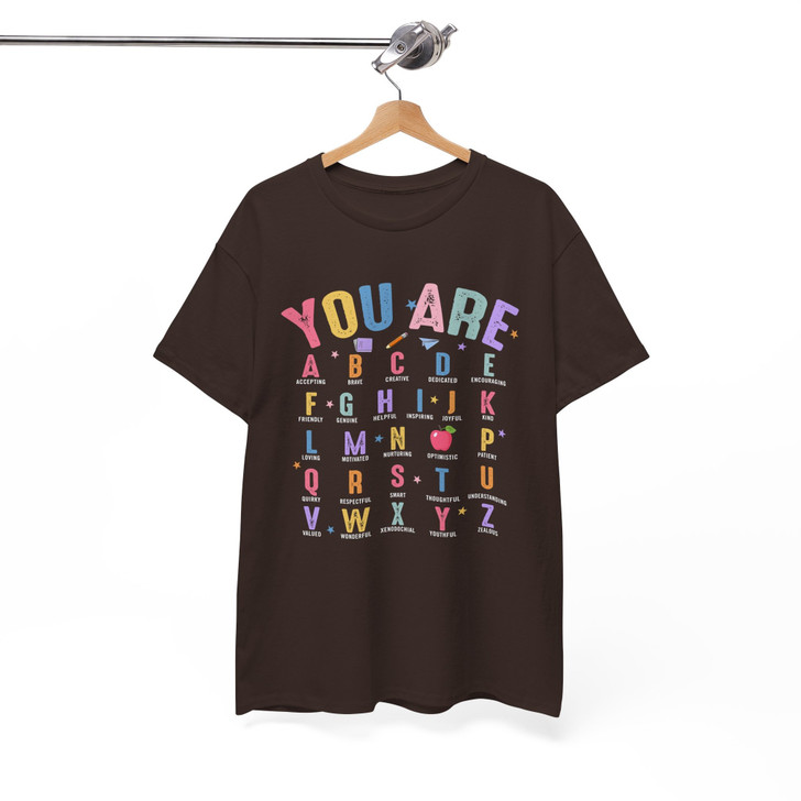 You Are Alphabet Teacher Welcome Back Shirt Adult T Shirt S-5XL