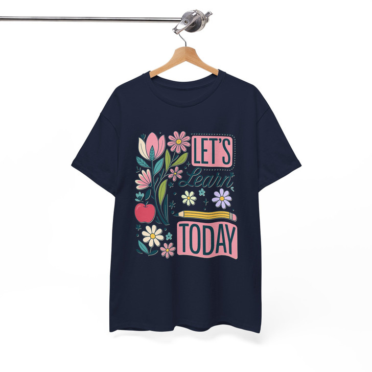 Boho Floral Teacher Lets Learn Back To School Shirt Adult T Shirt S-5XL