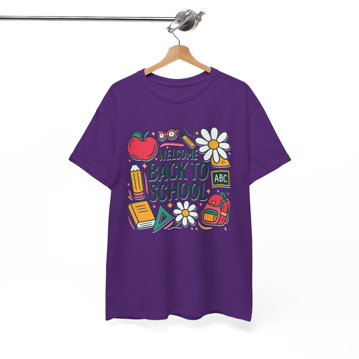 Watercolor Back To School Teacher Shirt Adult T Shirt S-5XL