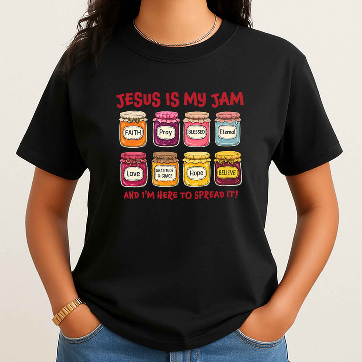 Jesus Is My Jam Funny Christian Shirt Adult T Shirt S-5XL