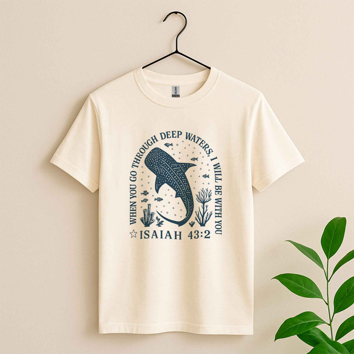 Whale Shark Christian Beach Faith Shirt Adult T Shirt S-5XL