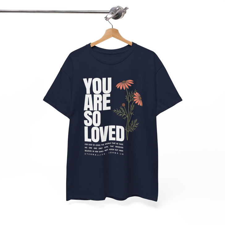 Jesus Loves You Bible Verse Faith Shirt Adult T Shirt S-5XL