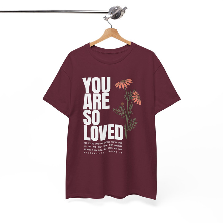 Jesus Loves You Bible Verse Faith Shirt Adult T Shirt S-5XL