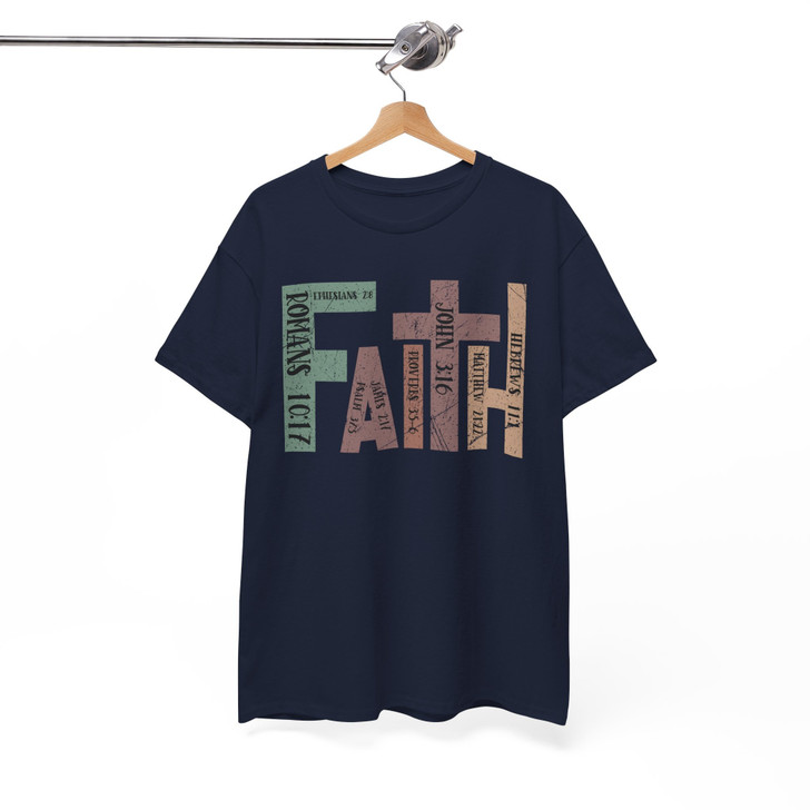 Retro Faith Christian Cross Bible Verse Shirt Adult T Shirt S-5XL