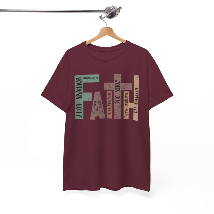 Retro Faith Christian Cross Bible Verse Shirt Adult T Shirt S-5XL