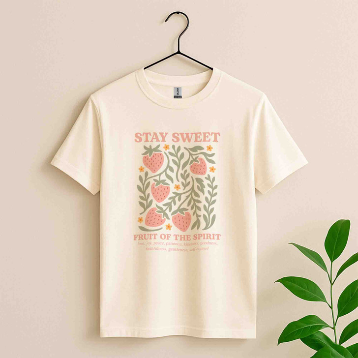 Boho Christian Strawberry Fruits Of The Spirit Shirt Adult T Shirt S-5XL