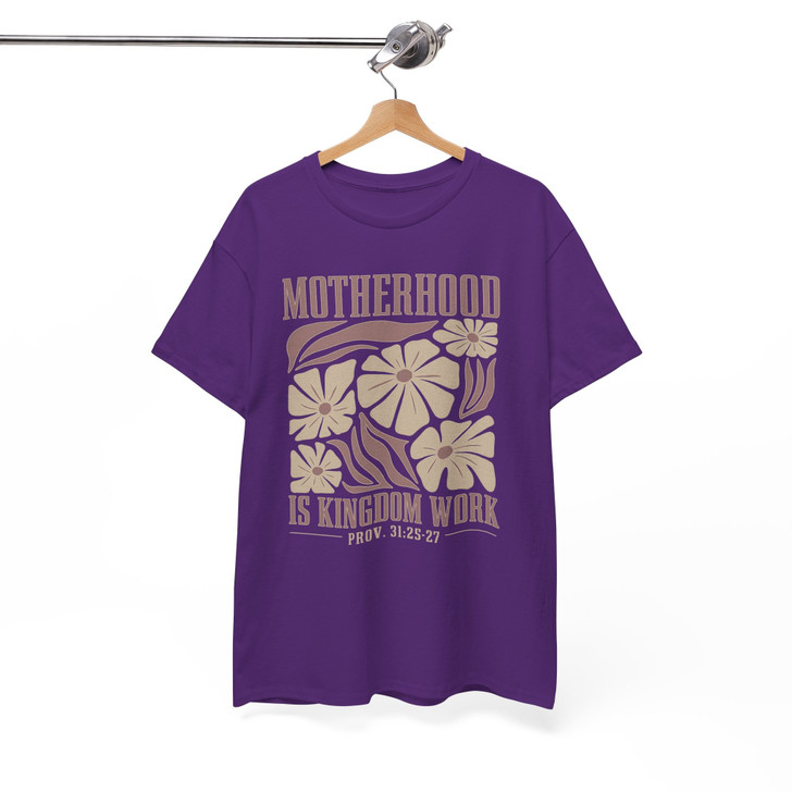Motherhood Is Kingdom Work Christian Mom Shirt Adult T Shirt S-5XL