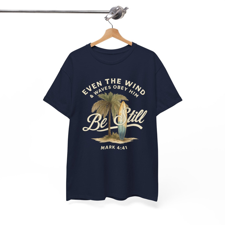 Be Still Ocean Christian Bible Verse Shirt Adult T Shirt S-5XL