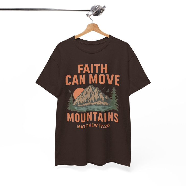Faith Can Move Mountains Boho Christian Shirt Adult T Shirt S-5XL