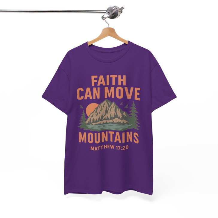 Faith Can Move Mountains Boho Christian Shirt Adult T Shirt S-5XL