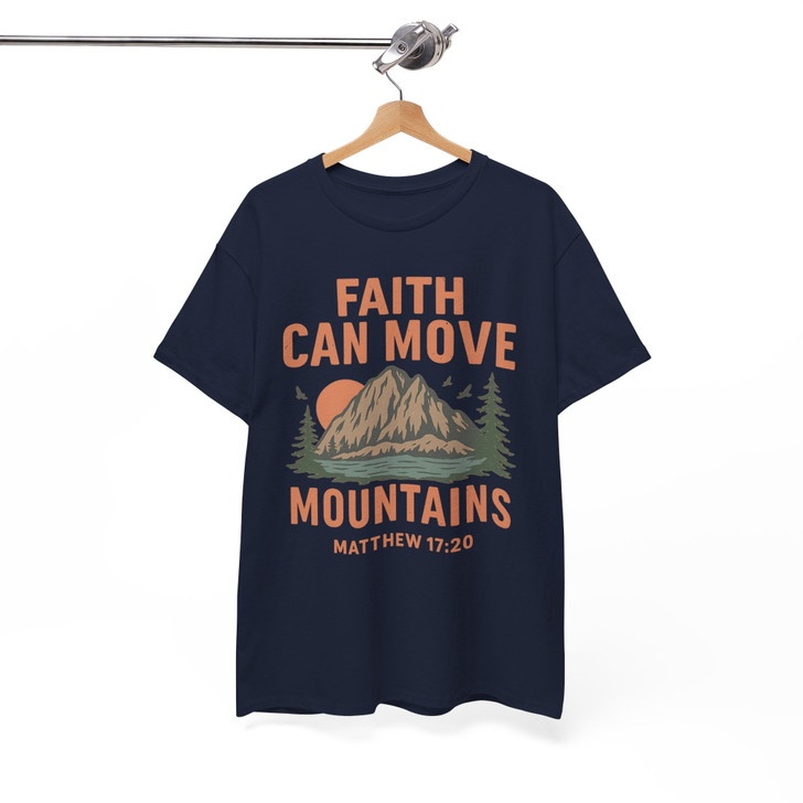 Faith Can Move Mountains Boho Christian Shirt Adult T Shirt S-5XL
