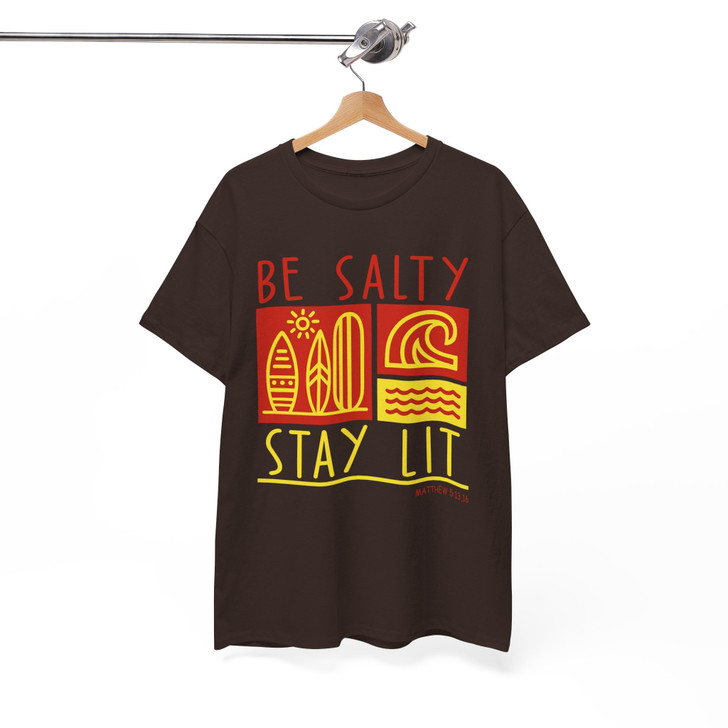 Be Salty Stay Lit Matthew 5 13 Christian Shirt Adult T Shirt S-5XL