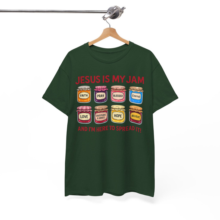 Jesus Is My Jam Funny Christian Faith Shirt Adult T Shirt S-5XL