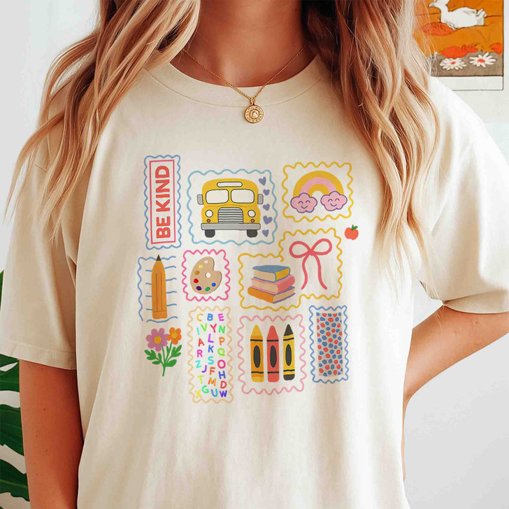 Trendy Teacher Back To School Doodle Shirt Adult T Shirt S-5XL