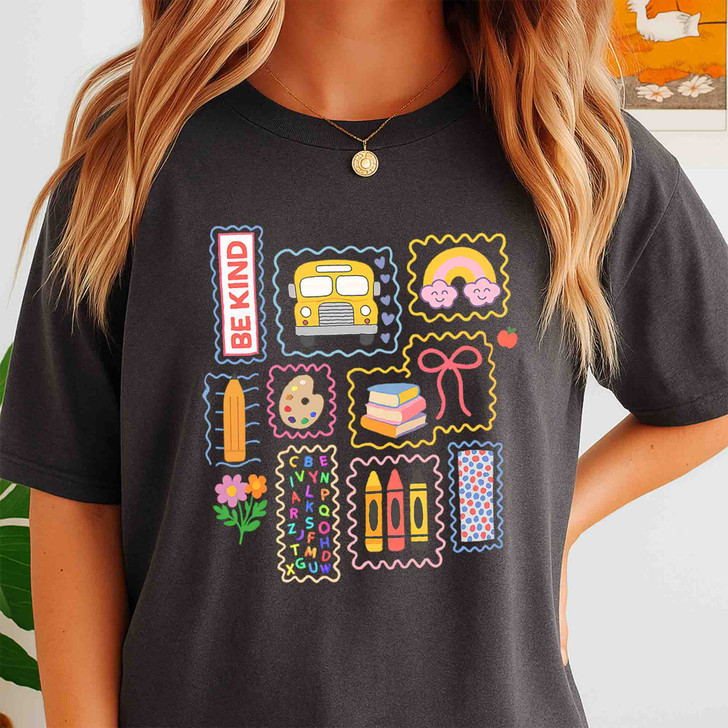 Trendy Teacher Back To School Doodle Shirt Adult T Shirt S-5XL