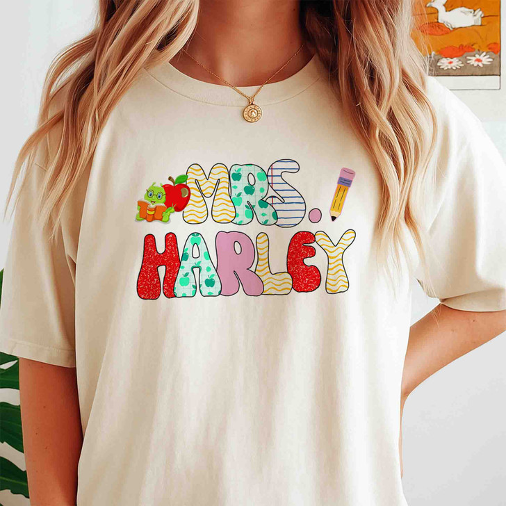 Personalized Name Back To School Teacher Shirt Adult T Shirt S-5XL